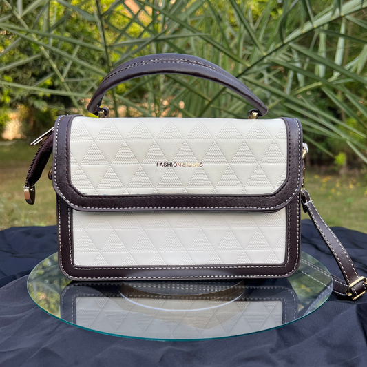 Two-Tone Top-Handle Crossbody