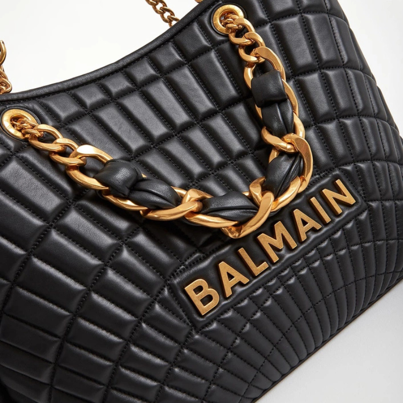 Inspired Quilted Black Tote – Luxury Chain Shoulder Bag