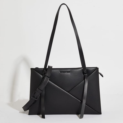 Designer Inspired Geometric Black Tote
