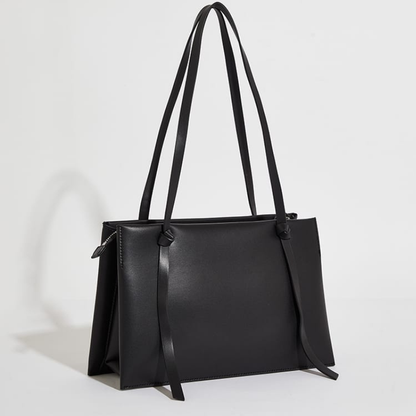 Designer Inspired Geometric Black Tote